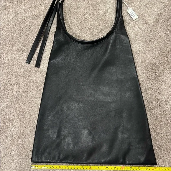 COS black leather modern minimalist hobo large NWT - Picture 10 of 12